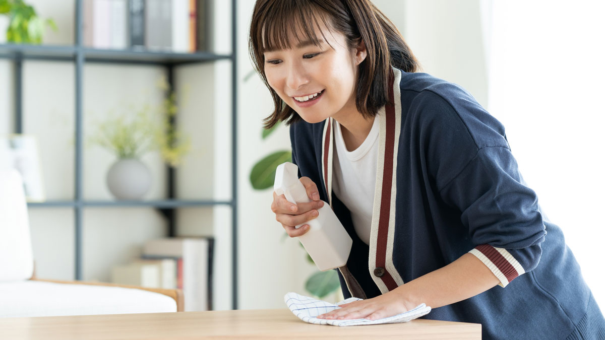 酢スプレーで拭き掃除